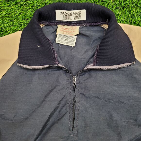 Vintage 70s MOD Anorak Windbreaker Jacket L/XL 24x25 Black - Picture 3 of 12